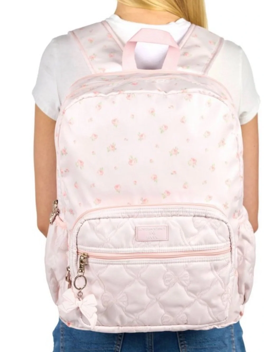 🩷‼️🔥🆕 LoveShackFancy x Target Yoobi Pale Pink Ditsy Quilted Backpack